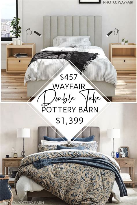 pottery barn dupe queen bed